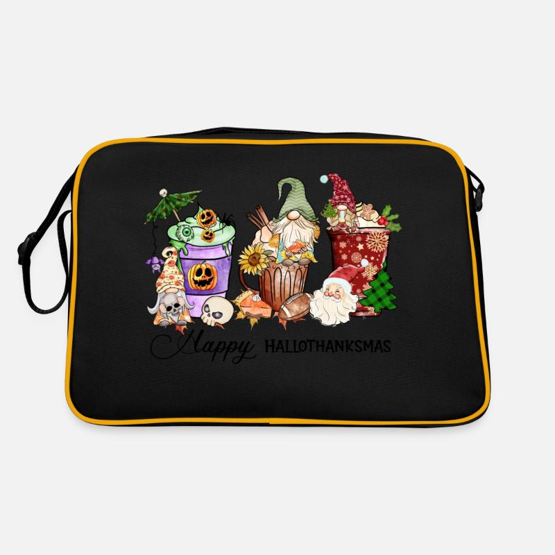 Frohe Hallothanksmas Retro Tasche