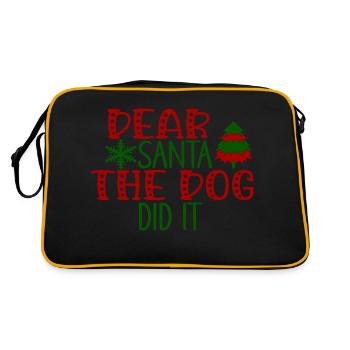 Dear Santa The Dog Did It - Retro Bag - black/gold - Back