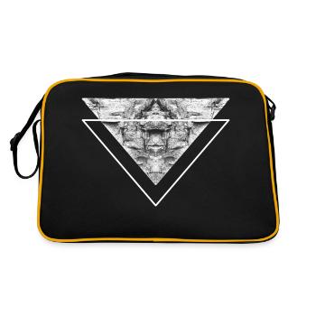 Tatouage Amazigh Berbère Nord Africain Motif Abstrait - Sac Retro - noir/or - Dos