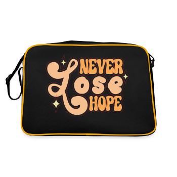 2023 BEST QUOTES Never lose hope - Sac Retro - noir/or - Dos