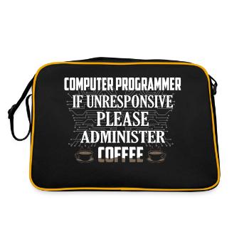 Computer Programmer Coding Software - Retro Bag - black/gold - Back