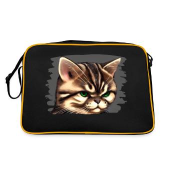 Visage de chat - Sac Retro - noir/or - Dos