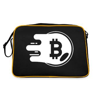 Bitcoin Trading Crypto Aktien - Retro Tasche - Schwarz/Gold - Hinten