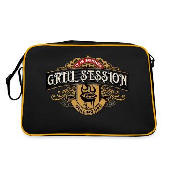 The Grilling Dad - Daylight Saving Time - Gift - Retro Bag - black/gold - Back