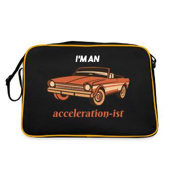 I'm An Acceleration-is Retro Car Lover Present - Retro Bag - black/gold - Back