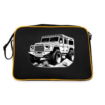 Offraod SUV motif - Retro Bag - black/gold - Back