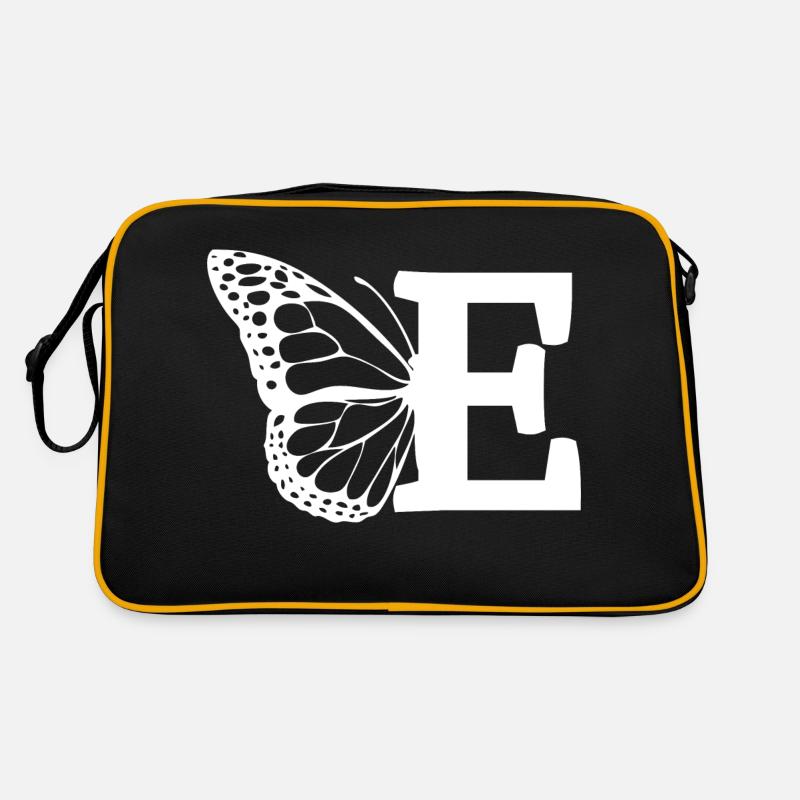 lettre e papillon Sac Retro