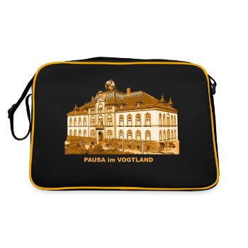 Mairie de Pausa Vogtland Axe de la Terre de Saxe - Sac Retro - noir/or - Dos
