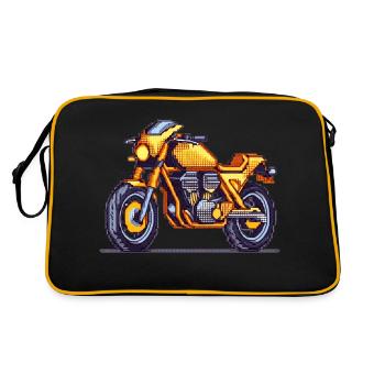 Moto rétro 16 bits au look pixel vintage - Sac Retro - noir/or - Dos
