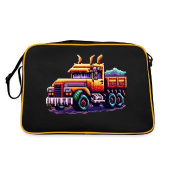 Pixel Truck No. 2 - Retro Bag - black/gold - Back