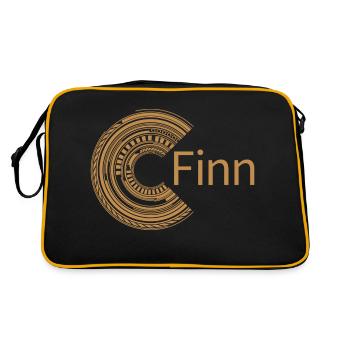 Für Finn - Retro Tasche - Schwarz/Gold - Hinten