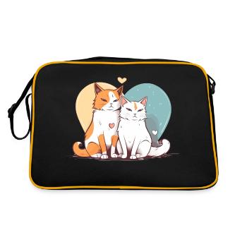 Amour du chat - Sac Retro - noir/or - Dos
