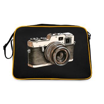 Camera Retro Drawing - Retro Bag - black/gold - Back