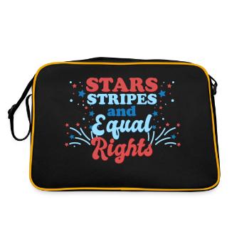 Rayures étoilées et égalité - Sac Retro - noir/or - Dos