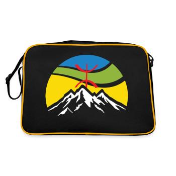 Les montagne de djurdjura en Kabylie - Sac Retro - noir/or - Dos