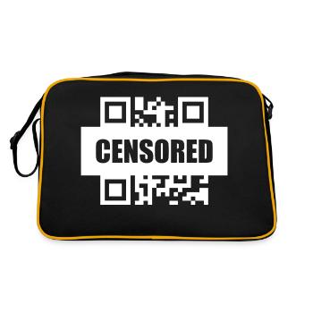 Lustiges Bild Witzig Humor Geschenkidee - Retro Tasche - Schwarz/Gold - Hinten