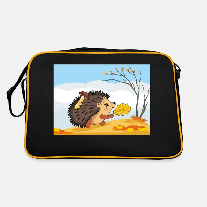 Niedlicher wandelnder Igel Retro Tasche