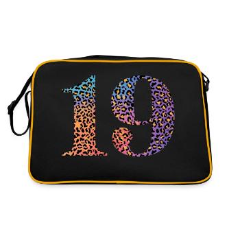19e anniversaire léopard - Sac Retro - noir/or - Dos