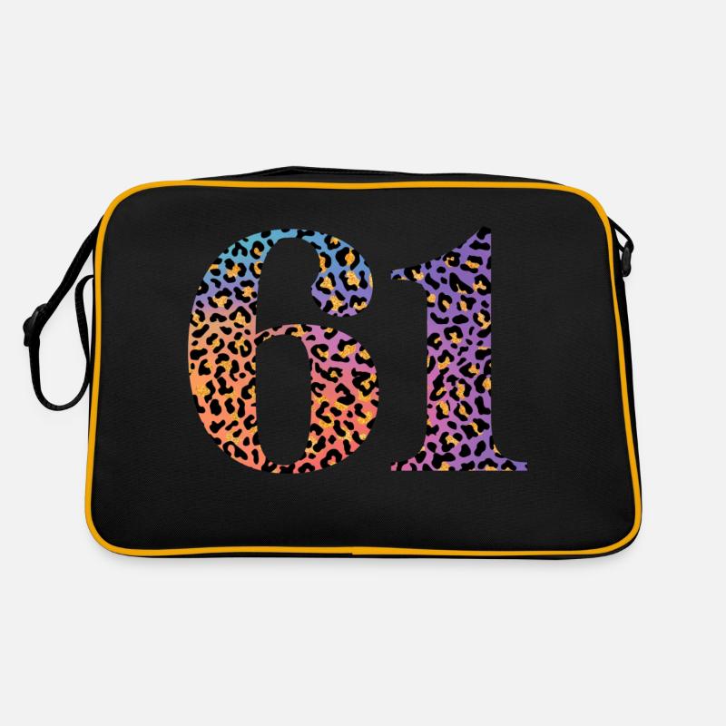 61. Geburtstag Leopard Retro Tasche