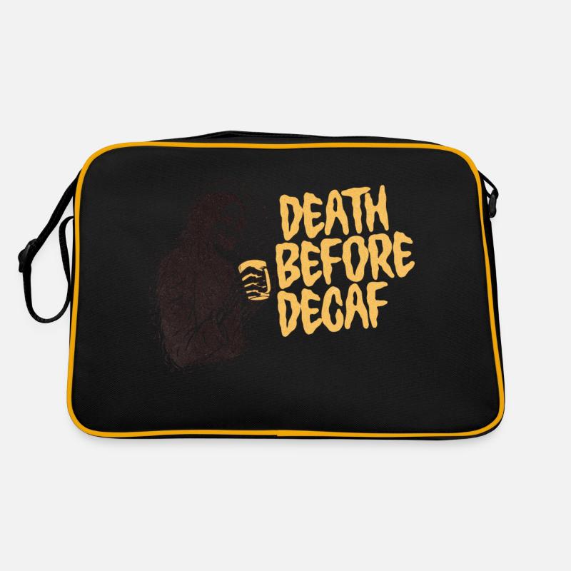 Death Before Decaf Retro Tasche
