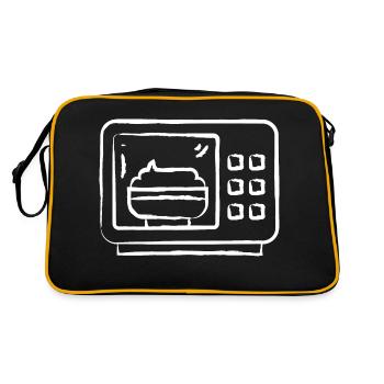 Micro-ondes dessiné à la main - Sac Retro - noir/or - Dos
