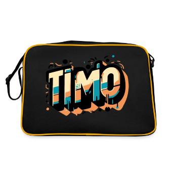 Timo Nom Graffiti - Sac Retro - noir/or - Dos