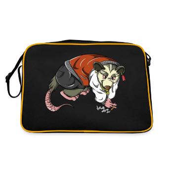 Christoph, Possum - Retro Tasche - Schwarz/Gold - Hinten