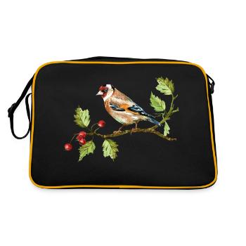 Oiseau coloré - Sac Retro - noir/or - Dos