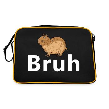 Bruh Capybara - Sac Retro - noir/or - Dos
