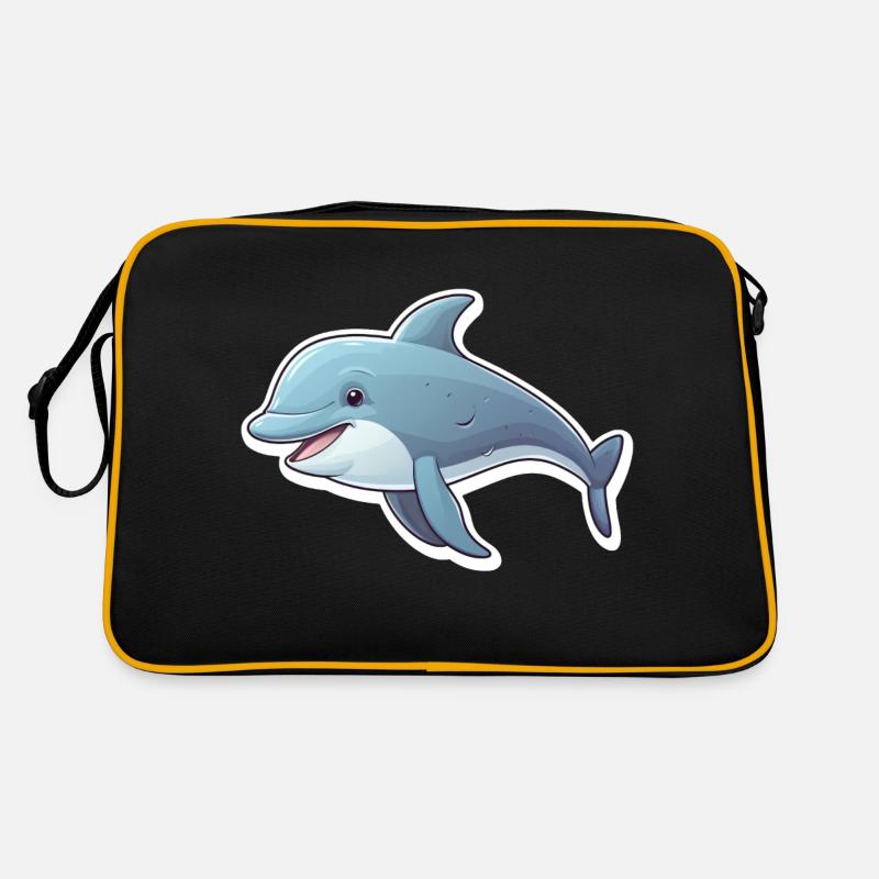 Delfin niedlich Retro Tasche