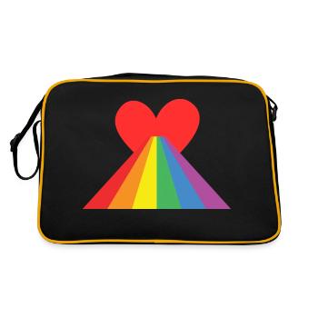 L'amour est dans mon coeur - Sac Retro - noir/or - Dos