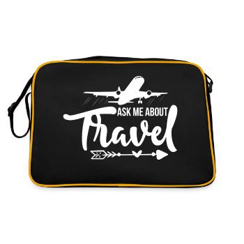 Ask me about Travel Travel agent - Retro Tasche - Schwarz/Gold - Hinten
