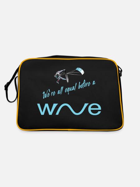 surf - Retro Tasche - Schwarz/Gold - Hinten