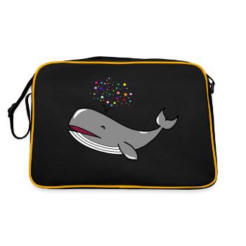 Happy Whale Bubble Whale Happy Whale - Retro Bag - black/gold - Back