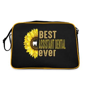 Future Vintage Retro Assistant Dental Surgery - Retro Bag - black/gold - Back