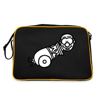 The Cannon - Retro Bag - black/gold - Back
