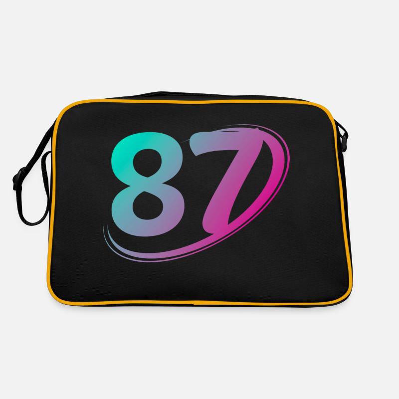 Numéro 87 multicolore Sac Retro