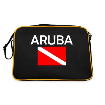Aruba Diver Down Flag - Scuba - Diving - Tauchen - Retro Bag - black/gold - Back