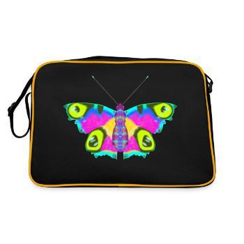 butterfly project - Retro Tasche - Schwarz/Gold - Hinten