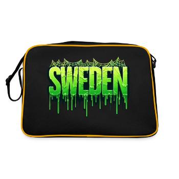 Halloween Happy Horror Monster Blood Spooky Effrayant - Sac Retro - noir/or - Dos
