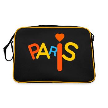 Colorful Paris - Retro Bag - black/gold - Back