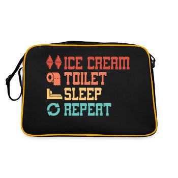 Crème Toilet Sommeil Répéter Sans Nutrition Laitière - Sac Retro - noir/or - Dos