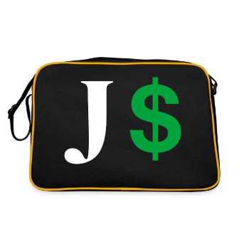 Lettre j dollar - Sac Retro - noir/or - Dos