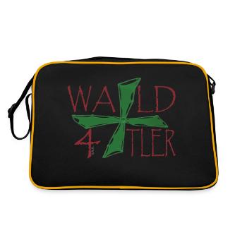 Waldviertler Kreuz - Retro Tasche - Schwarz/Gold - Hinten