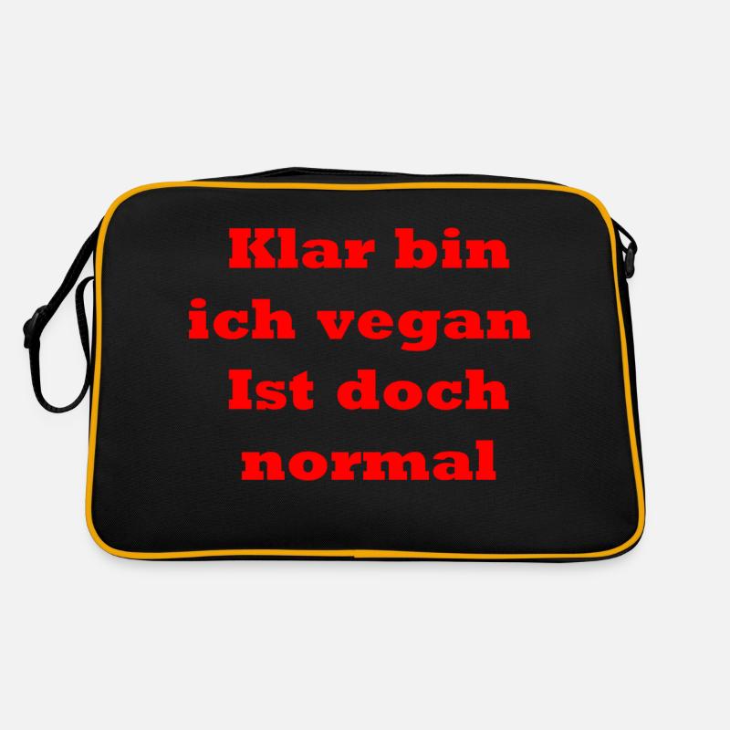 Klar bin ich vegan Retro Tasche