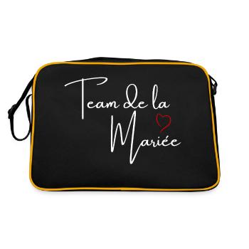 Red Heart Brautteam - Retro Tasche - Schwarz/Gold - Hinten