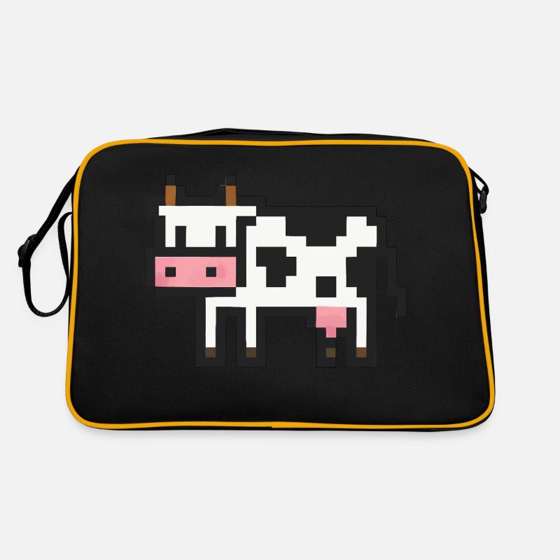 kuh pixel Retro Tasche