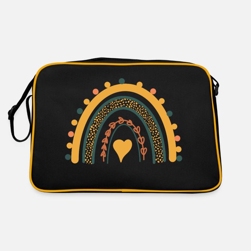 rainbow boho print abstract rainbow Retro Tasche