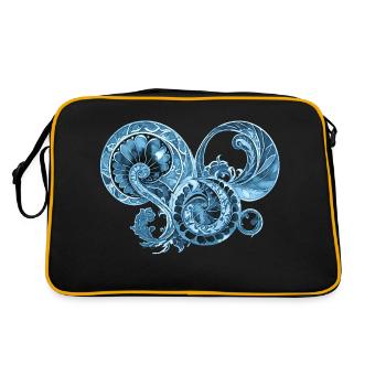 Blue Ornament - Retro Bag - black/gold - Back