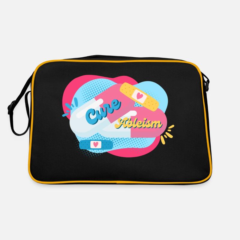 Cure Capacitism Fond coloré pilules patch Sac Retro